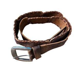 Vintage Patchwork Leather Brown Belt
